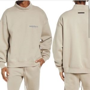 Essentials fear of god mockneck tan “string” color small